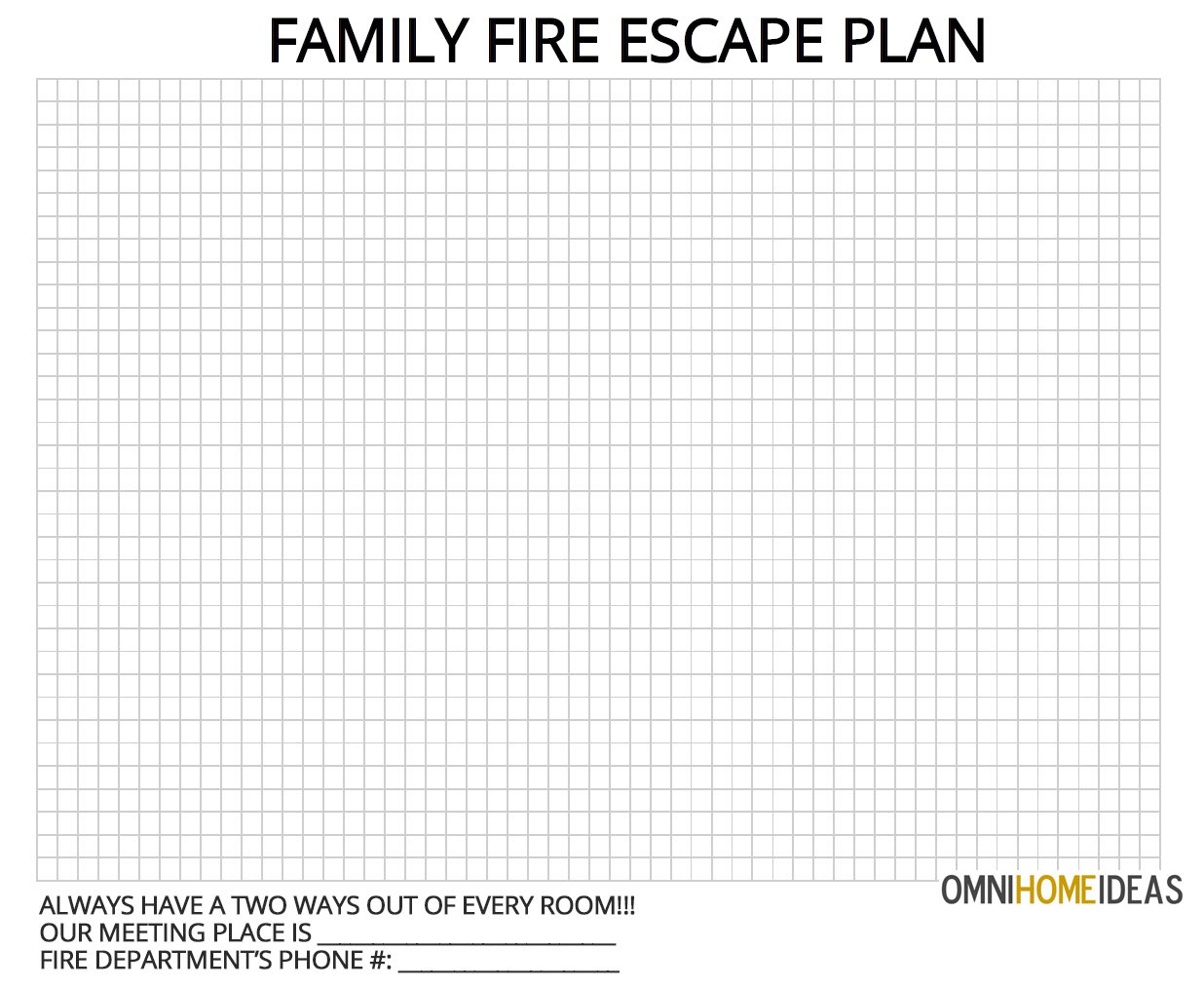 How To Make A Fire Escape Plan For Home With Printable Plan Template