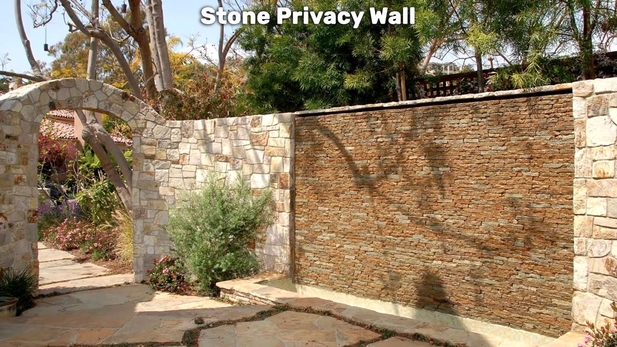 stone privacy wall