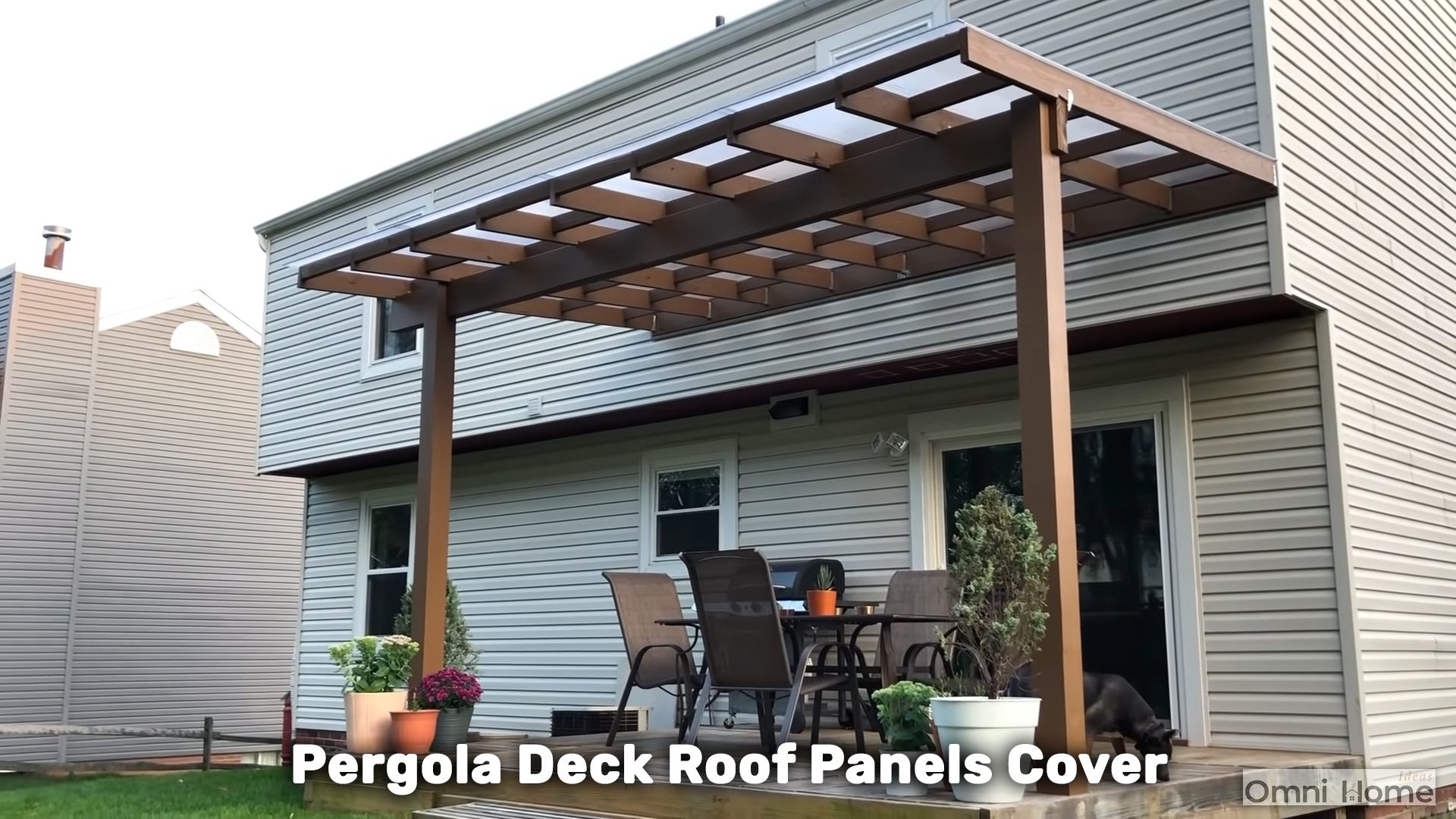 pergola deck roof panels cover