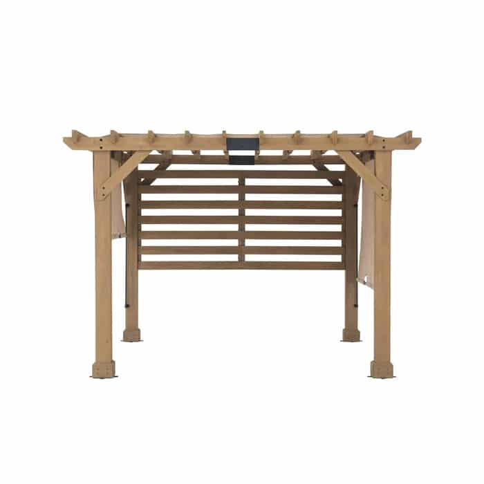 summercove wooden frame pergola with adjustable canopy 01