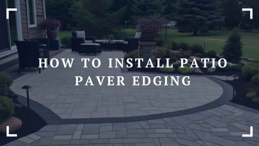 how to install patio paver edging