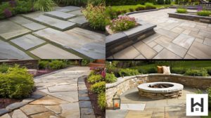 stacked stone patio paver edging 01