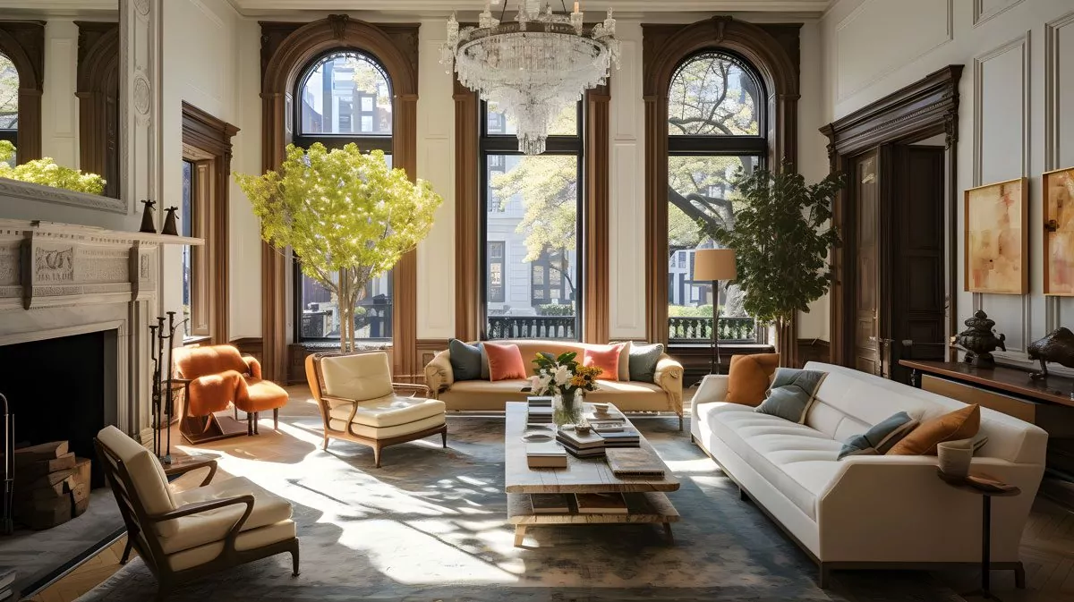 interior design of the david lettermans house