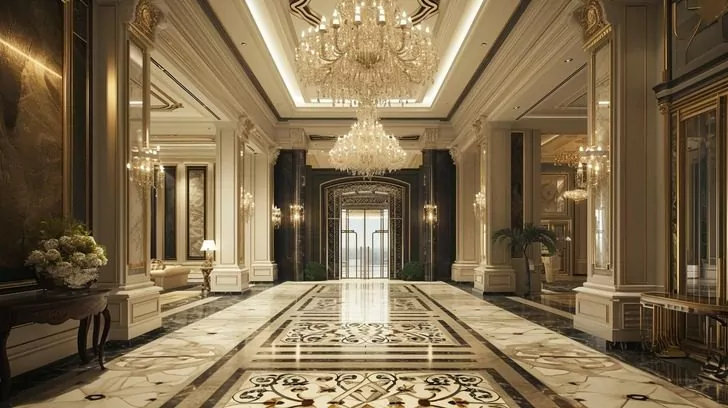 mukesh ambani house in mumbai entrance and lobby as the grandeur of the first encounter
