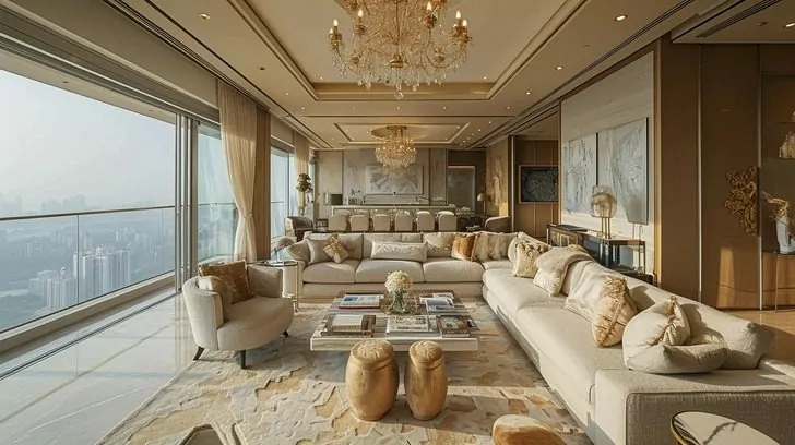 mukesh ambani house in mumbai living room aesthetics