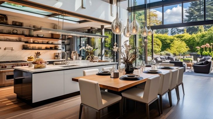pete carroll house in hunts point culinary excellence kitchen layout and features and dining area