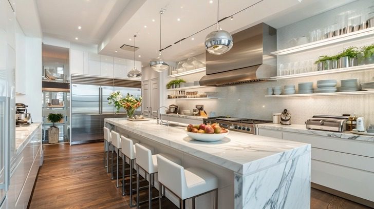 ray dalio house in new york modern kitchen with ergonomics and culinary inspirations