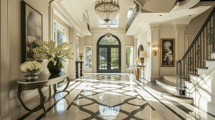 ryan seacrest house former in beverly hills entrance and foyer