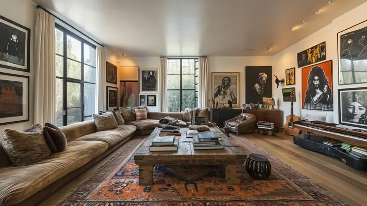 bob dylans house in malibu the living room a fusion of comfort and artistry