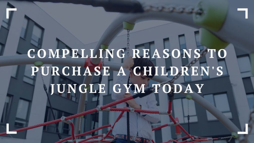compelling reasons to purchase a childrens jungle gym today