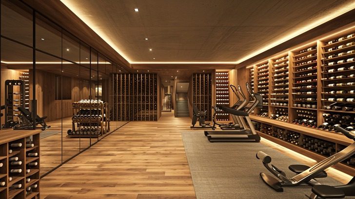 derek jeters house in tampa the wine cellar inside a gym