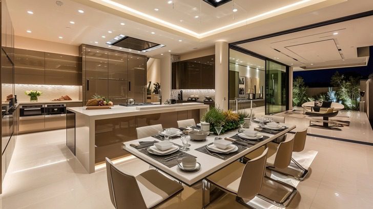 floyd mayweather house in sunny isles beach kitchen and dining