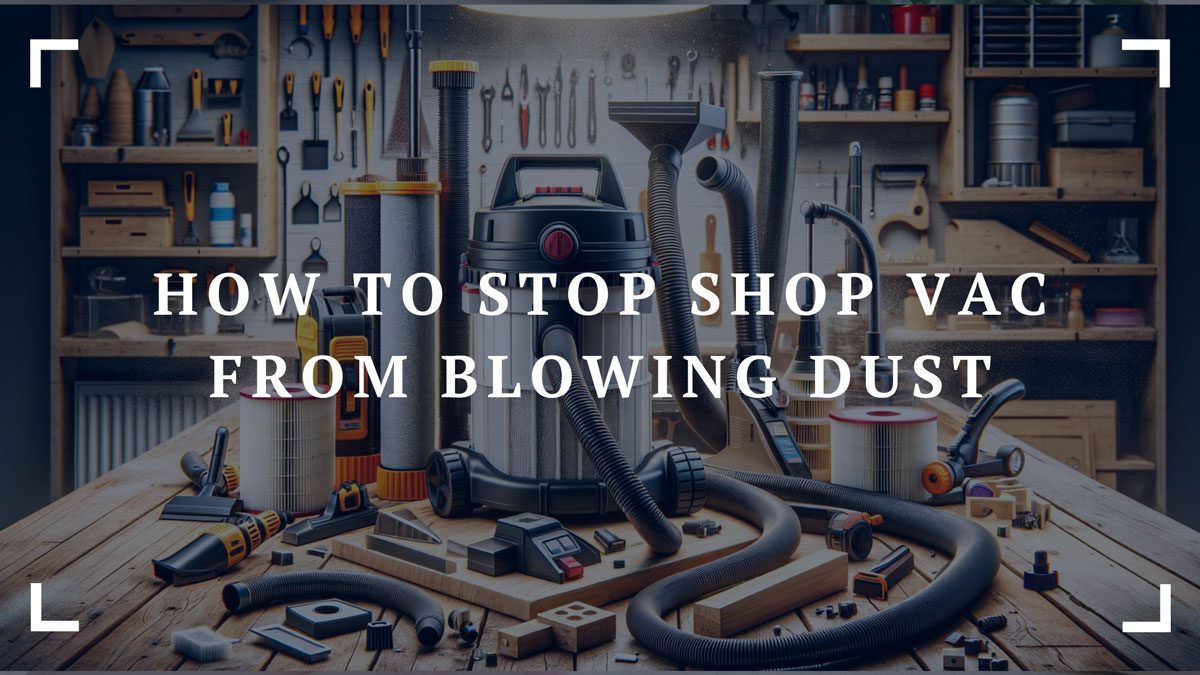 how to stop shop vac from blowing dust
