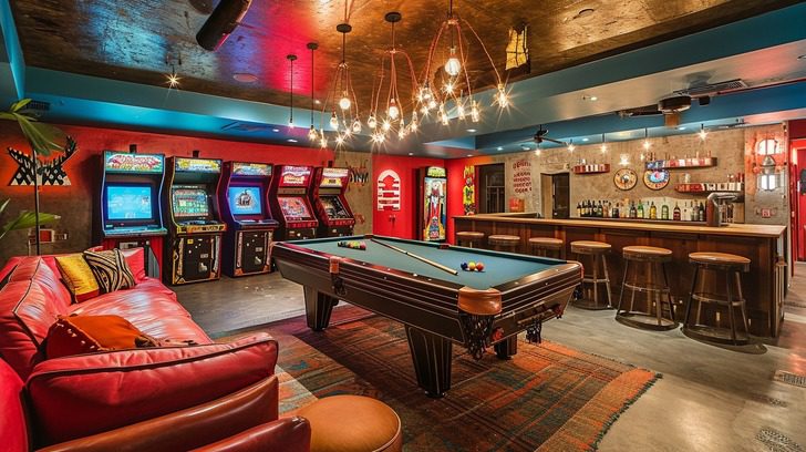 jay leno house in beverly hills game room