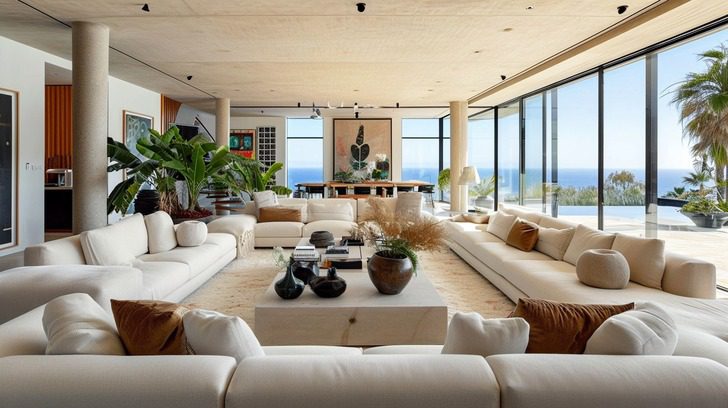 miley cyruss house in malibu living spaces