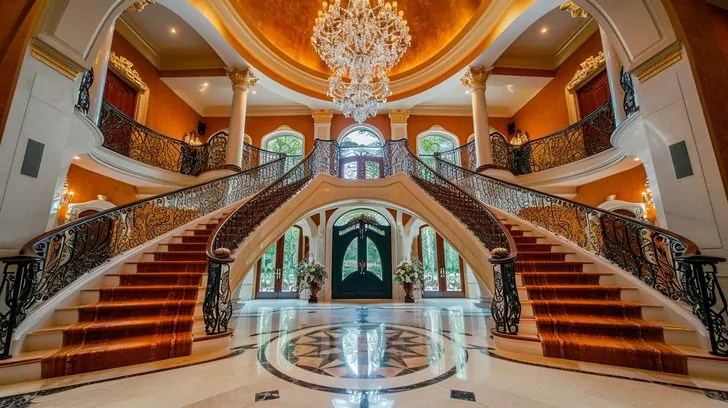 rick ross house in miami foyer and main hall