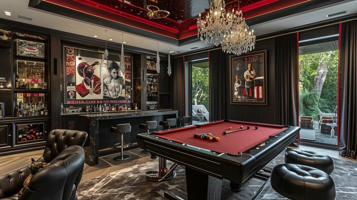 rick ross house in miami game room