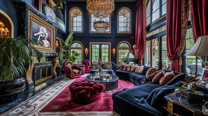 tony robbins house in manalapan living areas