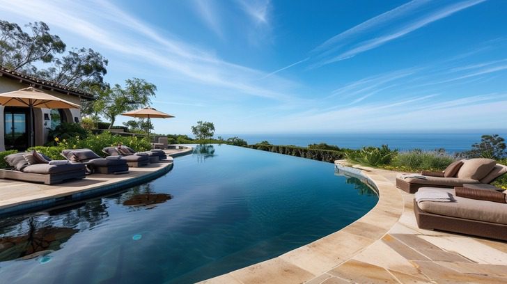 charlie sheens house in malibu an infinity pool overlooking the ocean