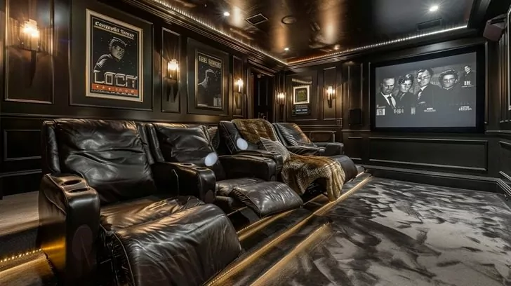 drew careys house in los angeles the home theater