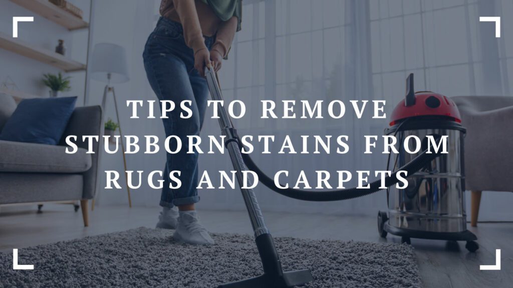 tips to remove stubborn stains from rugs and carpets