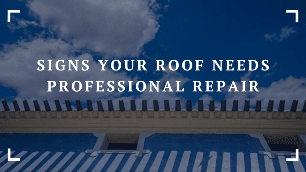 signs your roof needs professional repair