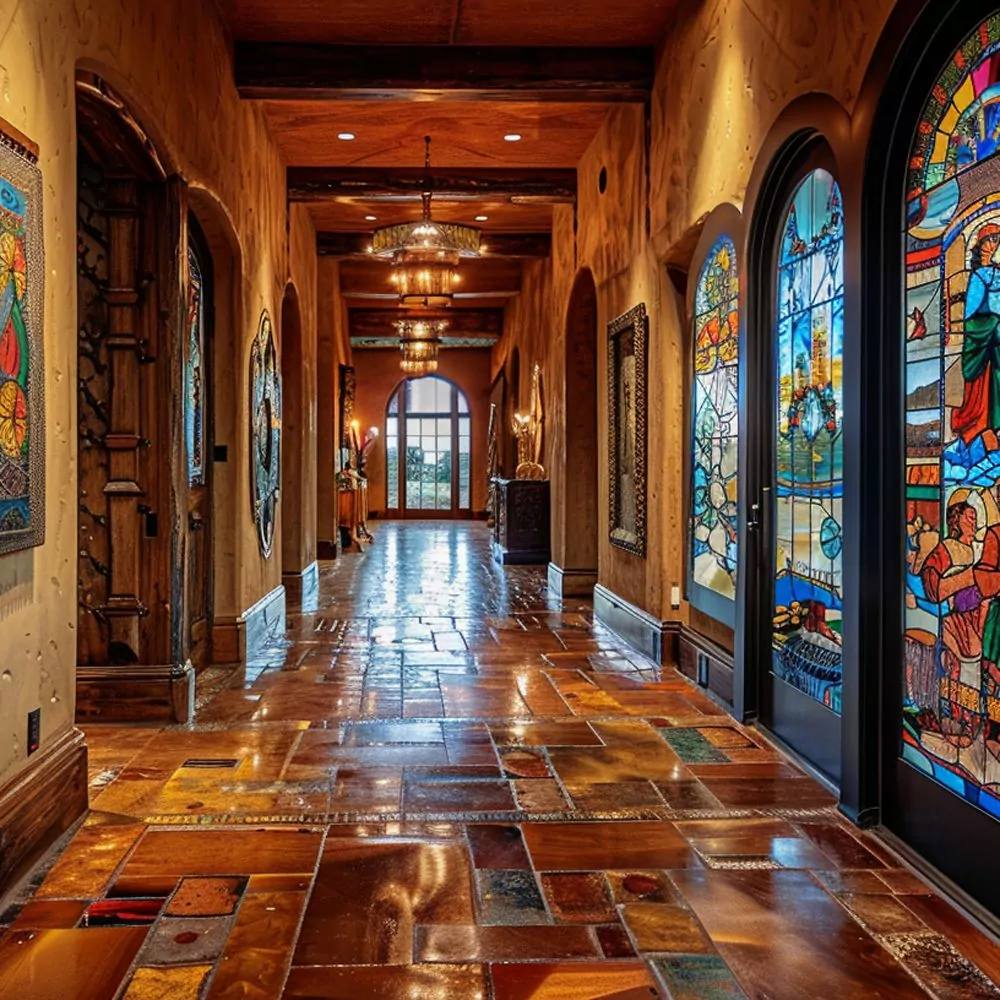 artistic details of george strait's san antonio home