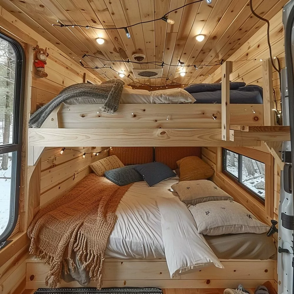 build vertical with loft spaces in small camper 01