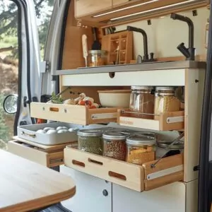 design a smart kitchen space in small camper 03