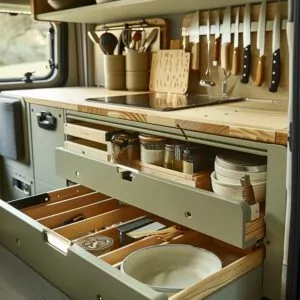 design a smart kitchen space in small camper 04