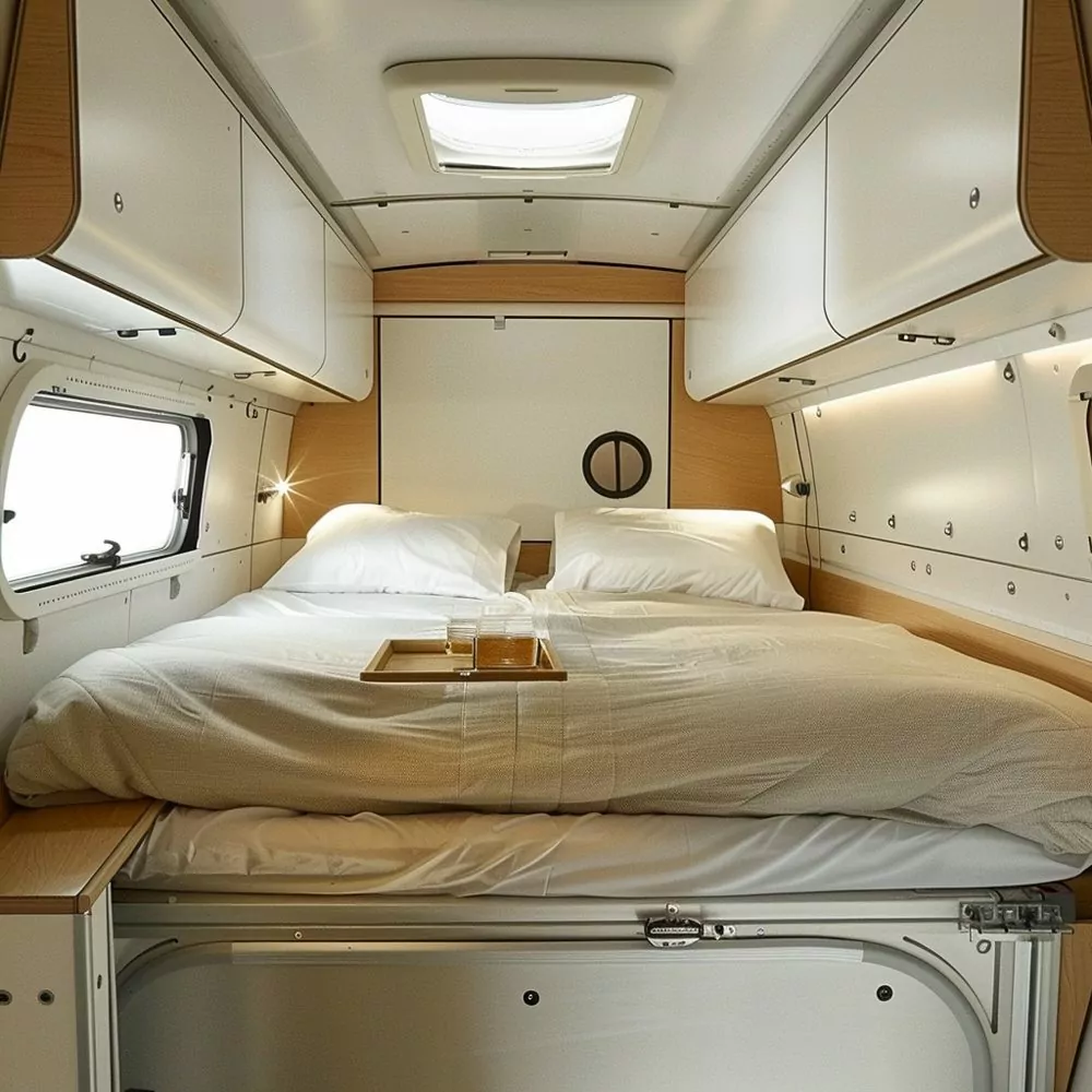 innovate with adjustable platforms in small camper 01