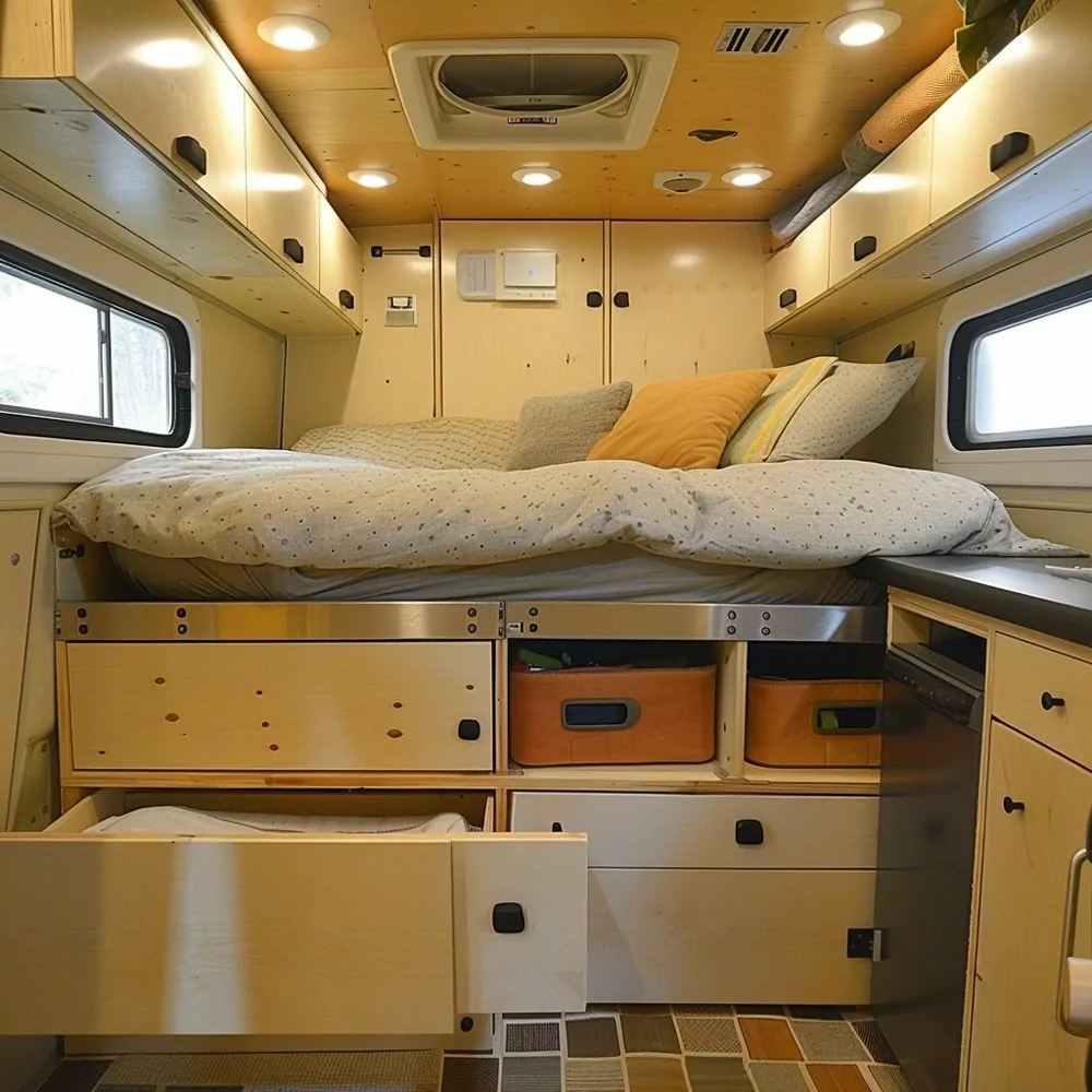 innovate with adjustable platforms in small camper 02