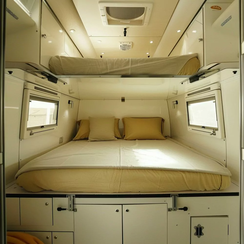 innovate with adjustable platforms in small camper 04