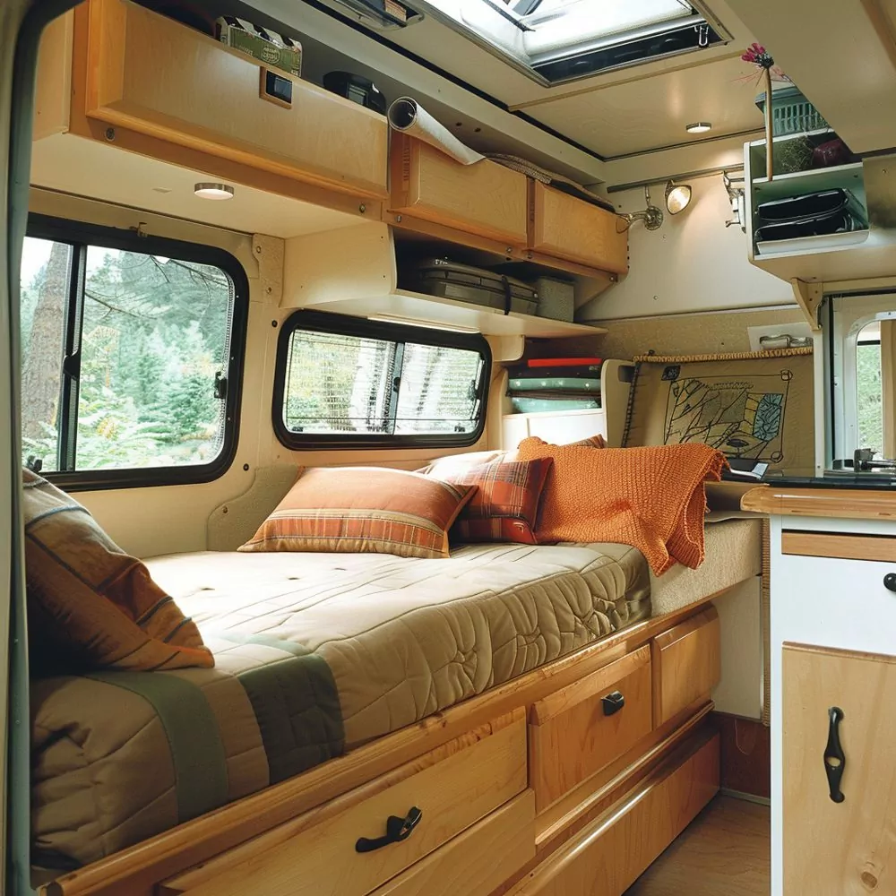 optimize every inch with clever storage in small camper 04