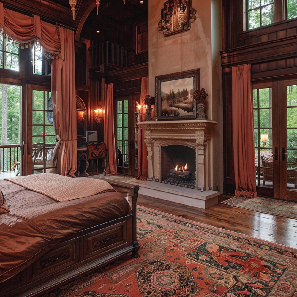 luxurious master suite in jeff foxworthy's atlanta mansion