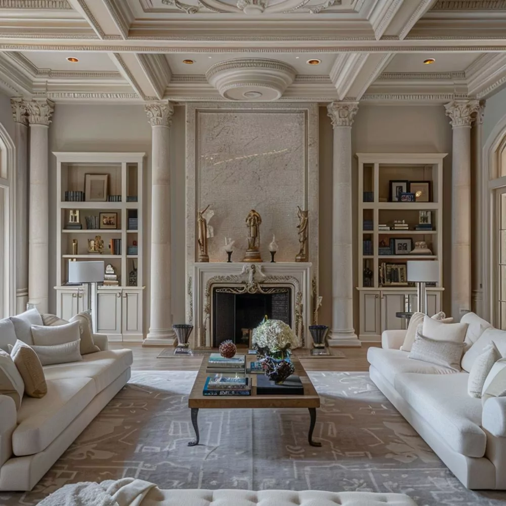 elegant living spaces in cardi b's atlanta mansion