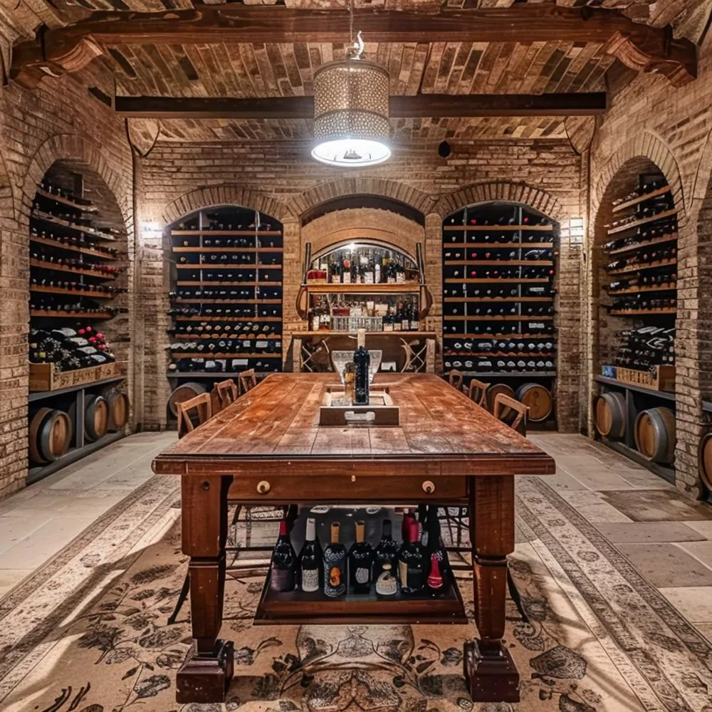 opulent wine cellar in cardi b's atlanta estate
