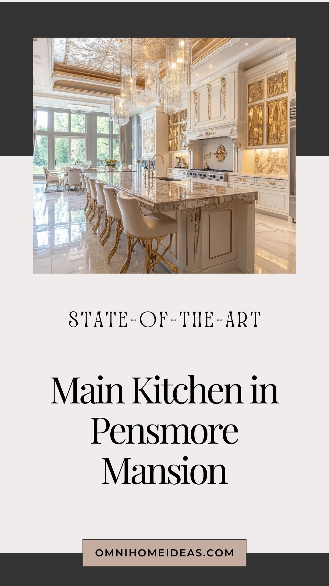 state of the art main kitchen in pensmore mansion