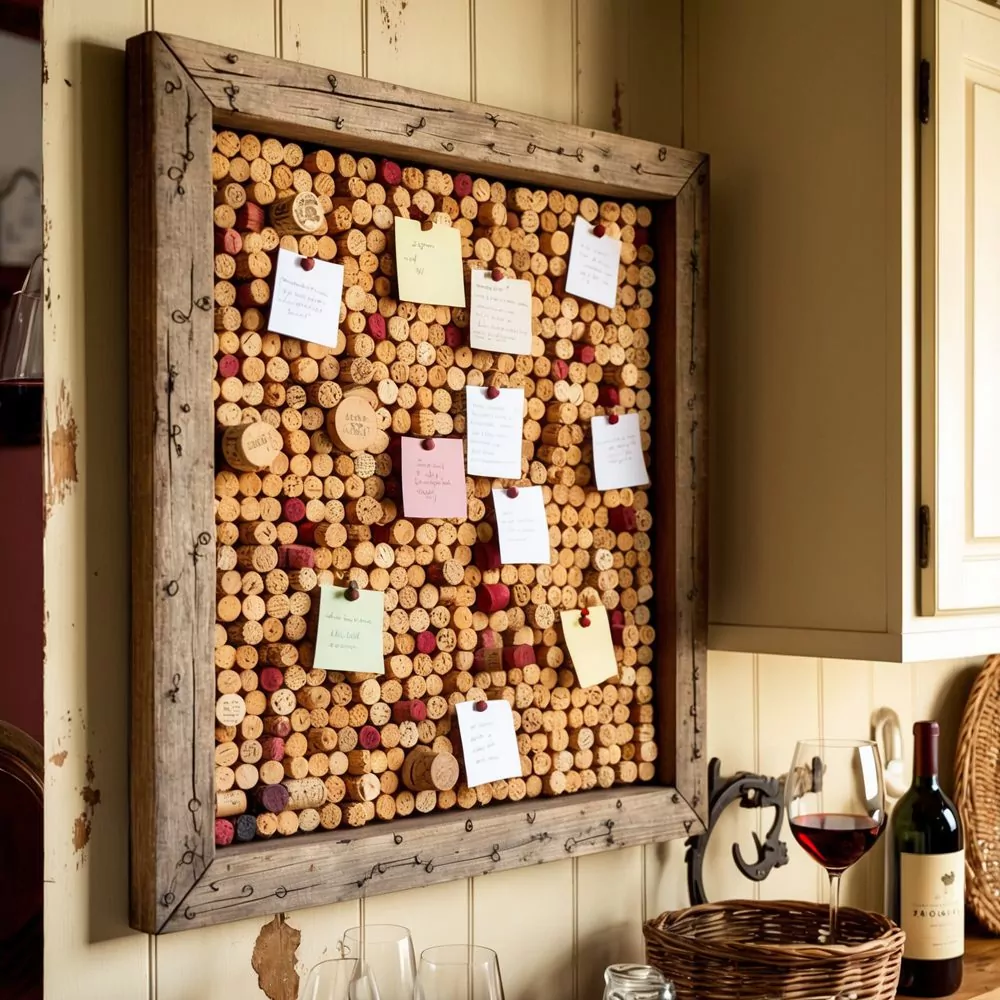 012 wine cork bulletin board