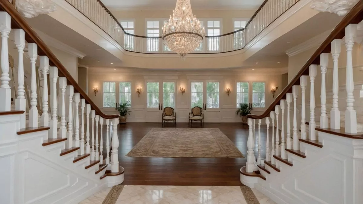 grand staircase and foyer