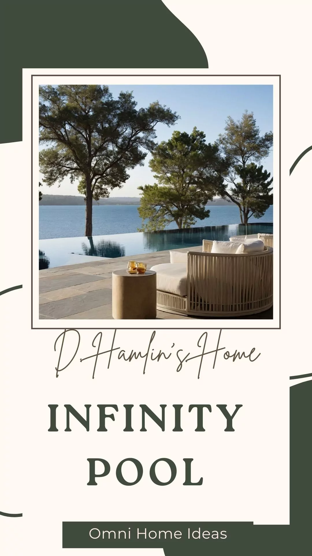 infinity pool overlooking lake norman at denny hamlin’s mansion