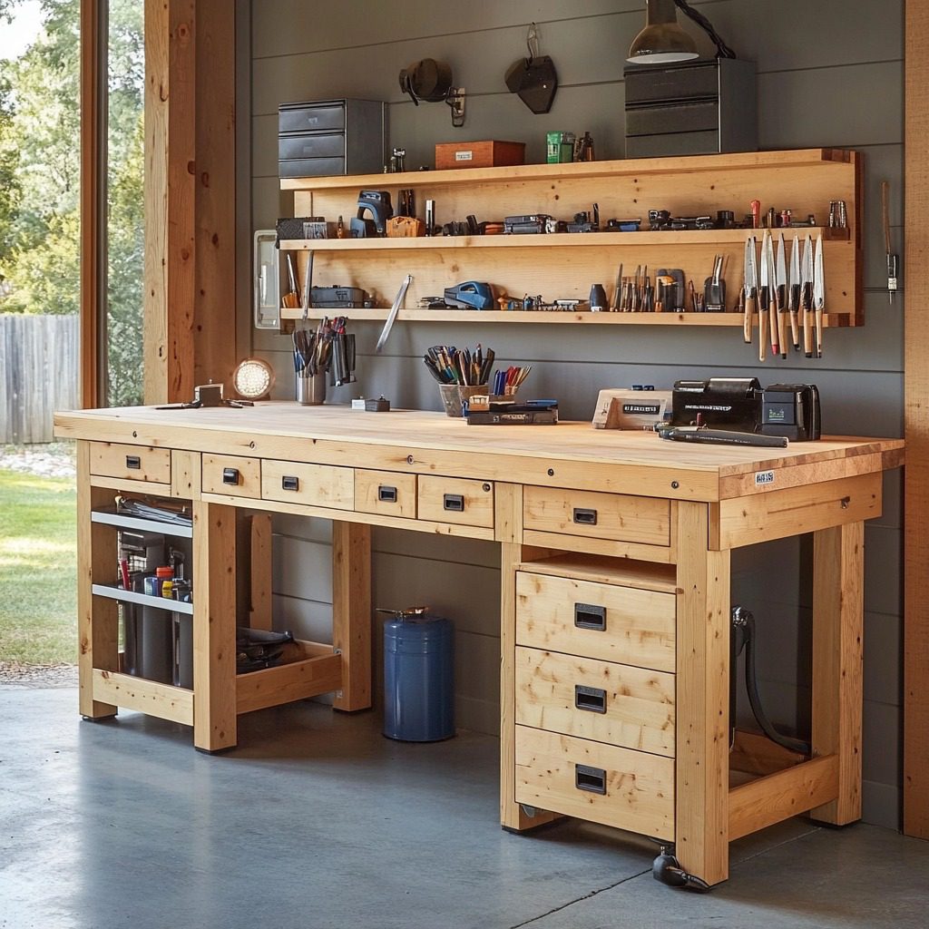 install a heavy duty workbench