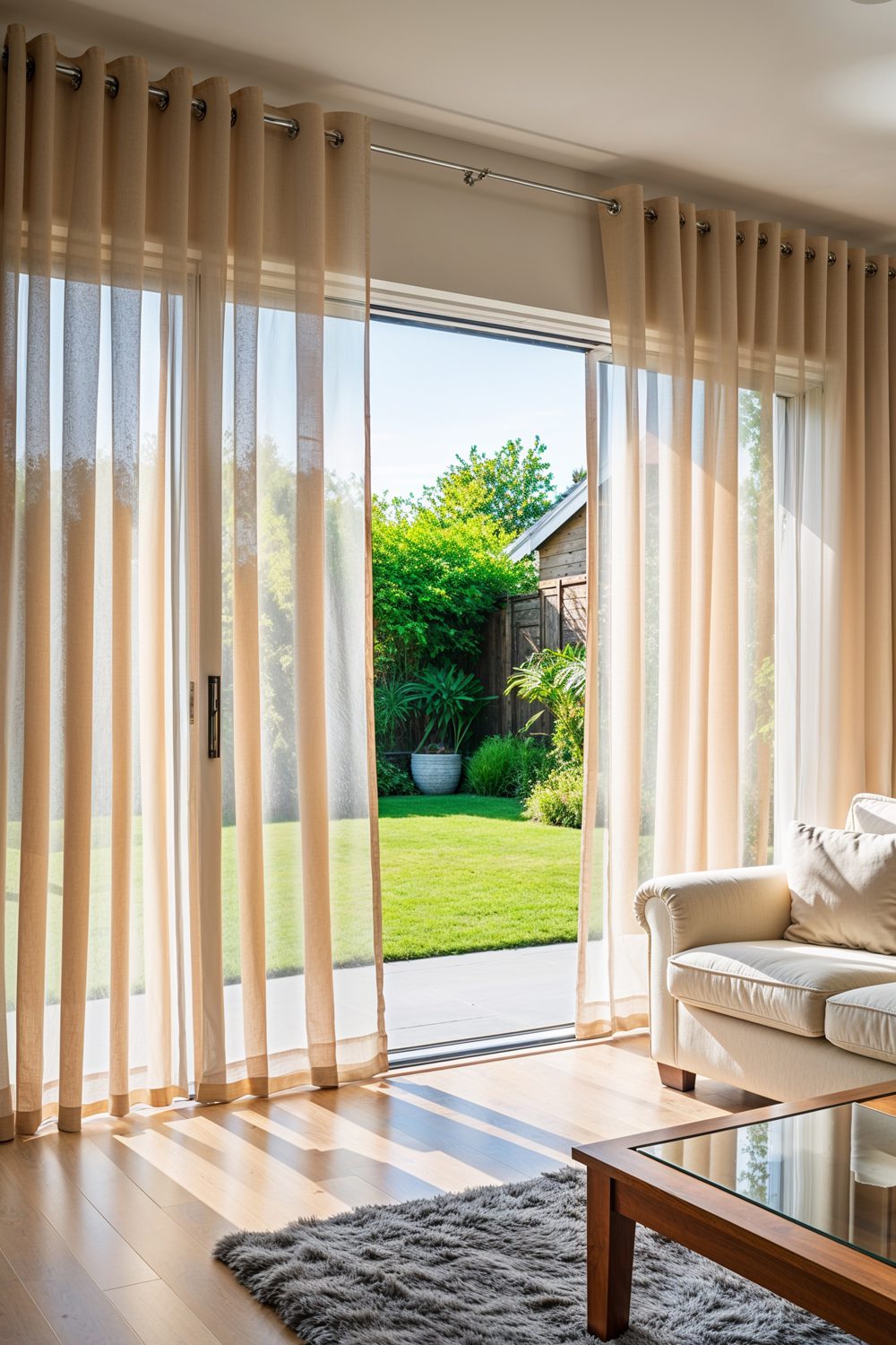 elegant sheer curtains for sliding glass doors