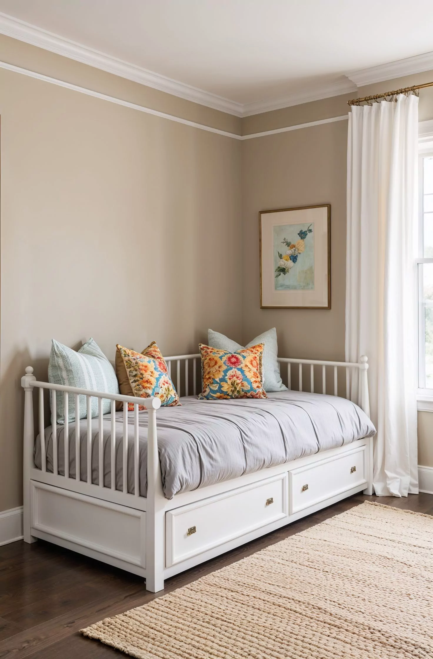 neutral color palette for dual purpose rooms