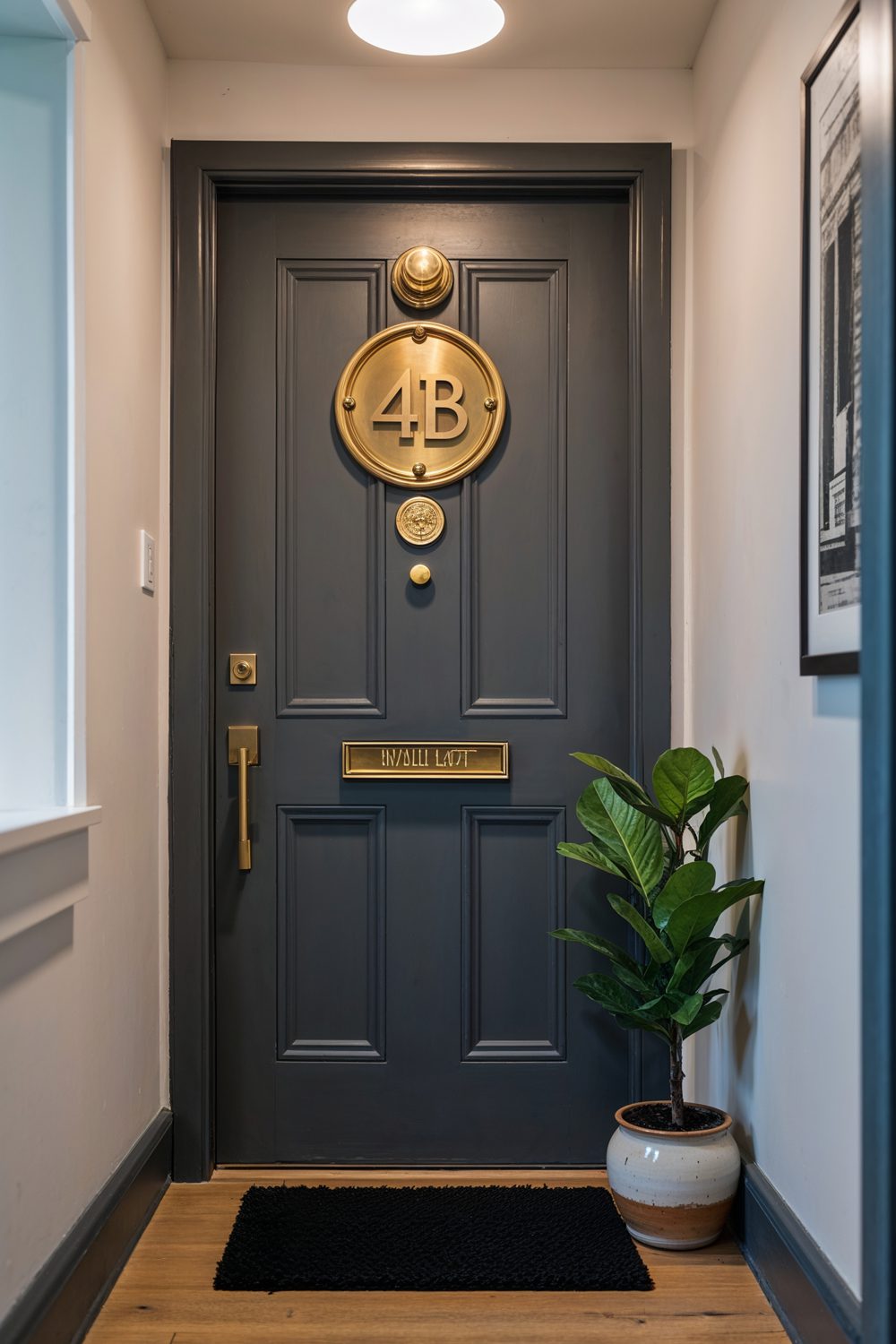 Apartment Style Bedroom Door With Number Plate