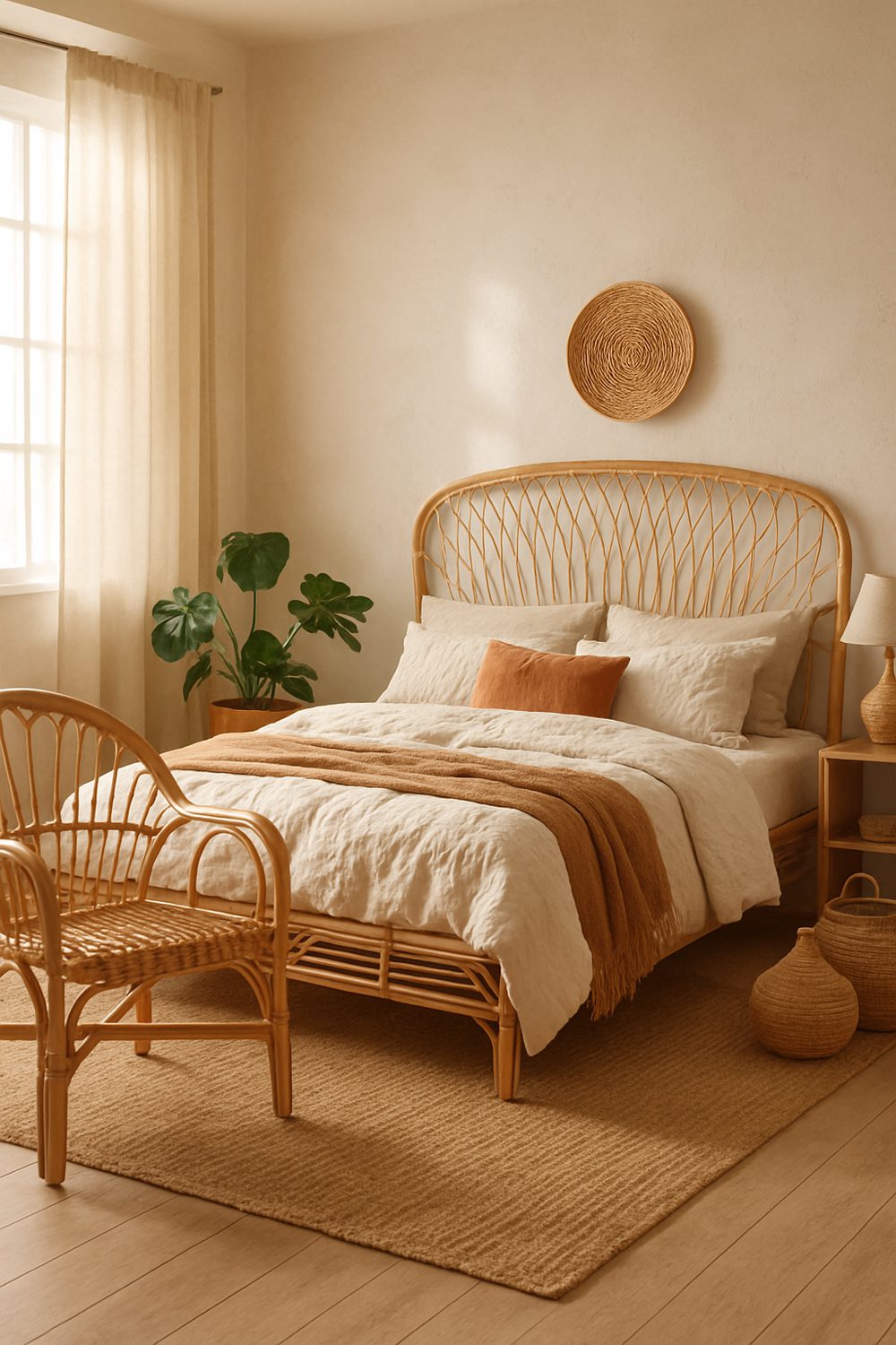 Natural Rattan Furniture Boho Bedroom Inspiration