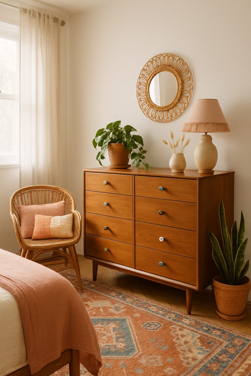 Vintage Thrifted Furniture Boho Style Bedroom