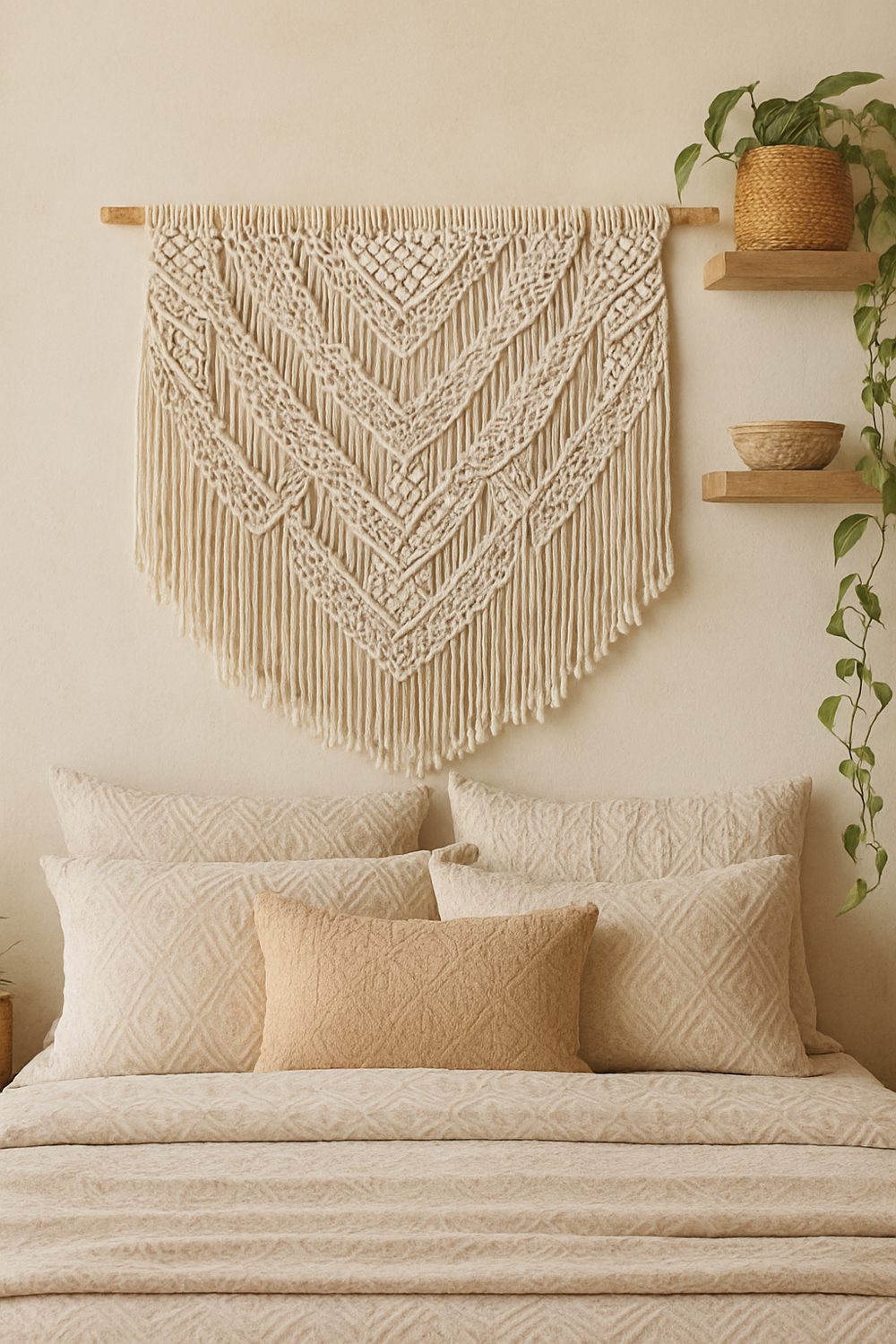 Macrame Wall Hanging Boho Bedroom Design