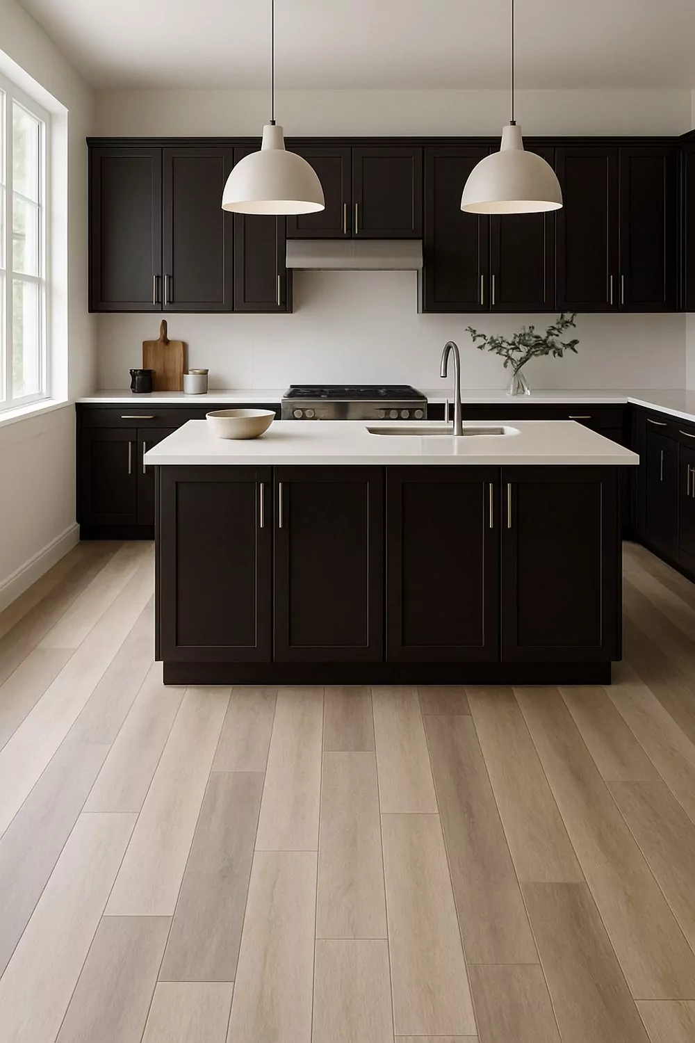 Trending Flooring Colors With Dark Cabinets