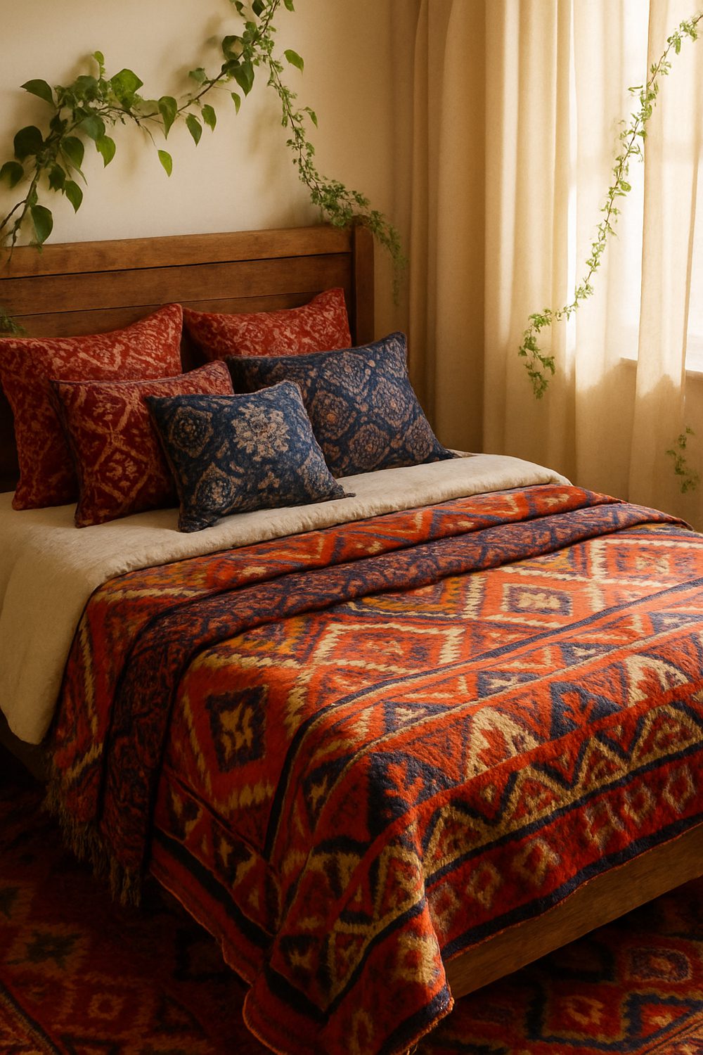 Vintage Global Patterns Boho Bedding Inspiration